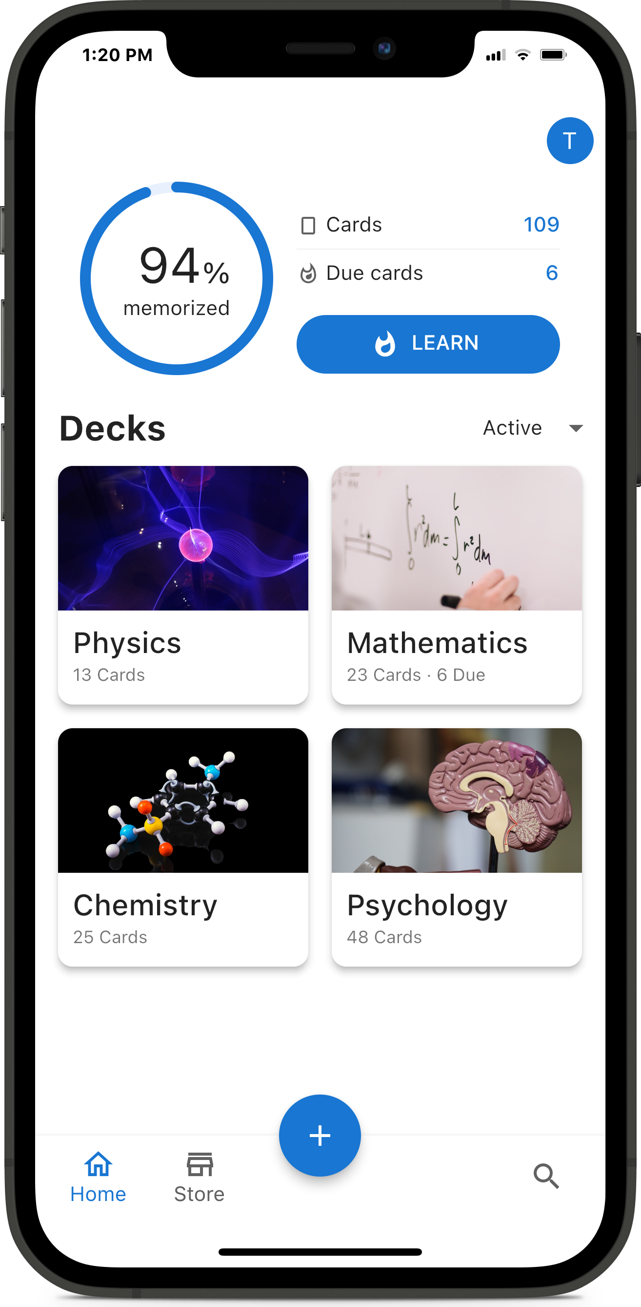 Learn with science-based Spaced Repetition flashcards